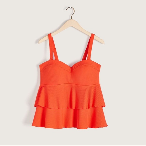 Orange Tiered Tankini — Top Only - Picture 1 of 5